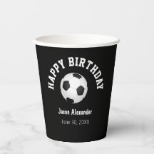 サッカーのテーマの誕生日パーティー用カップ テーブルウェア
