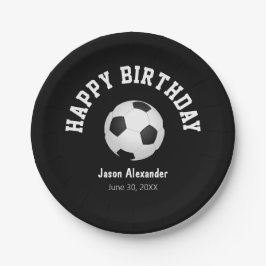 サッカーのテーマの誕生日パーティー ペーパープレート