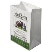 サッカーのテールゲー祝トとカップルのシャワーの好意 ミディアムペーパーバッグ (正面アングル)