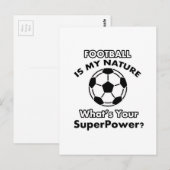 サッカーのデザイン ポストカード (正面/裏面)