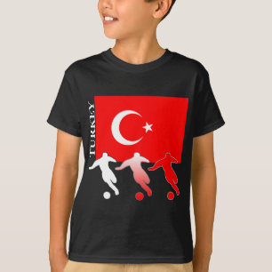 サッカーのトルコの暗闇のTシャツ Tシャツ