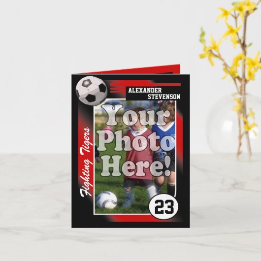 サッカーのトレーディングカスタムカード、の色とサイズ カード (黄色い花)