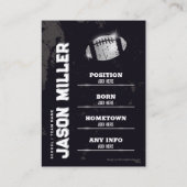 サッカーのトレーディングカード、サッカー選手カードシルバー コーリングカード (裏面)