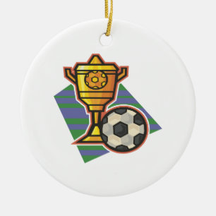 サッカーのトロフィ セラミックオーナメント