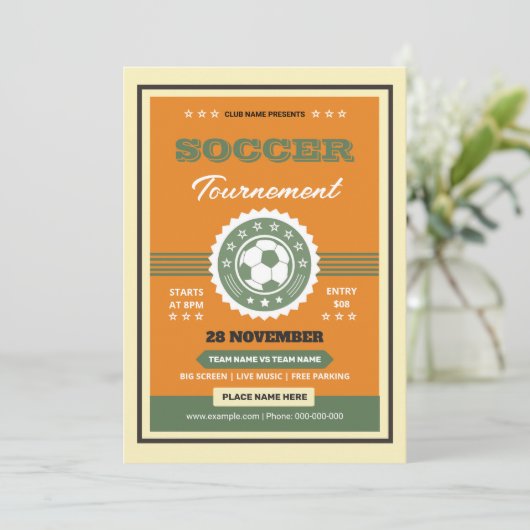 サッカーのトーナメントフライヤーテンプレート (スタンド正面)