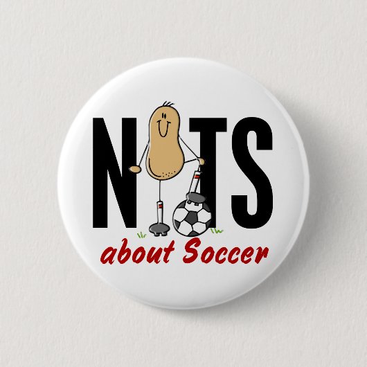 サッカーのナット2 缶バッジ (正面)