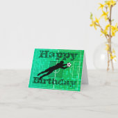 サッカーのハッピーバースデーカード カード (黄色い花)