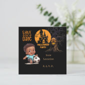 サッカーのハロウィン 招待状 (スタンド正面)