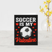 サッカーのバレンタインデーサッカーは私のバレンタインデー カード (黄色い花)