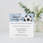 サッカーのバースデーパーティ招待状5.25 inに 招待状 (スタンド正面)