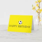 サッカーのバースデー・カード カード (黄色い花)