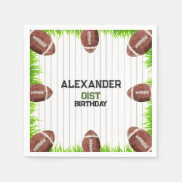 サッカーのパターン1年下りの誕生日のページ スタンダードカクテルナプキン