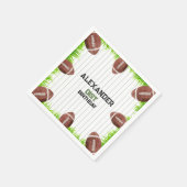 サッカーのパターン1年下りの誕生日のページ スタンダードカクテルナプキン (角)