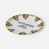 サッカーのパターン1年下りの誕生日のページ ペーパープレート (アングル)