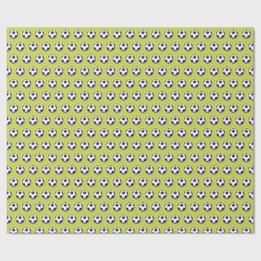 サッカーのパターン ラッピングペーパー (フラット)
