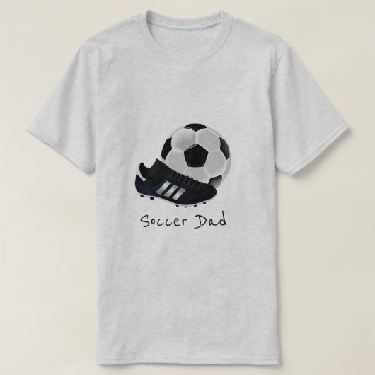 サッカーのパパのスローガンのサッカー/フットボールのテーマ Tシャツ (デザイン正面)