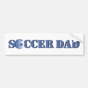 サッカーのパパのバンパーステッカー バンパーステッカー