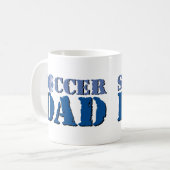 サッカーのパパ コーヒーマグカップ (正面左)