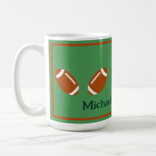 サッカーのパーソナライズ名 コーヒーマグカップ