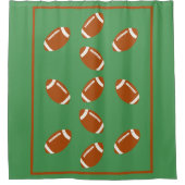 サッカーのパーソナライズ シャワーカーテン (正面)