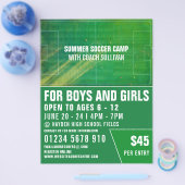 サッカーのピッチ、サッカー広告キャンプのチラシ チラシ (シングル)