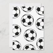 サッカーのピンクの誕生日 招待状 (裏面)