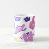 サッカーのピンクパープルゲーム コーヒーマグカップ (中央)