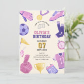 サッカーのピンクパープルゲーム 招待状 (スタンド正面)