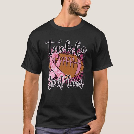サッカーのピンクリボン乳がん覚醒に取り組む Tシャツ (正面)