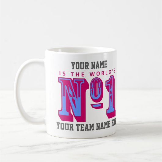 サッカーのファンのナンバーワン。クラレットとブルー コーヒーマグカップ (左)