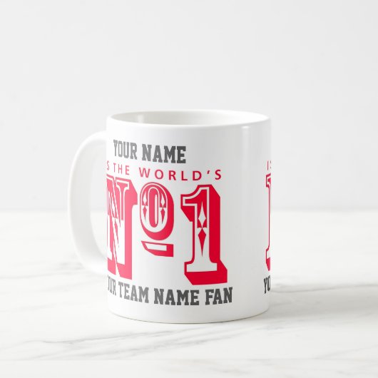 サッカーのファンのナンバーワン。サッカーサポーター コーヒーマグカップ (正面左)