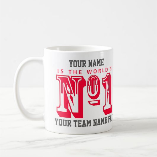 サッカーのファンのナンバーワン。サッカーサポーター コーヒーマグカップ (左)