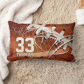 サッカーのフィールドゴール彼の名前 ランバークッション (ブランケット)