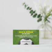 サッカーのフットボールのコーチ 名刺 (スタンド正面)