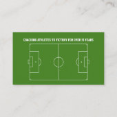 サッカーのフットボールのコーチ 名刺 (裏面)