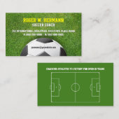 サッカーのフットボールのコーチ 名刺 (正面/裏面)