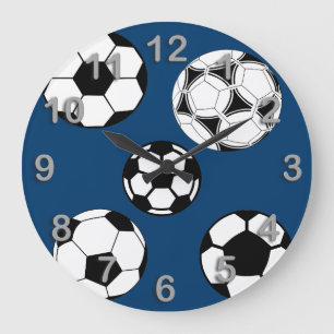 サッカーのフットボールの時間 ラージ壁時計