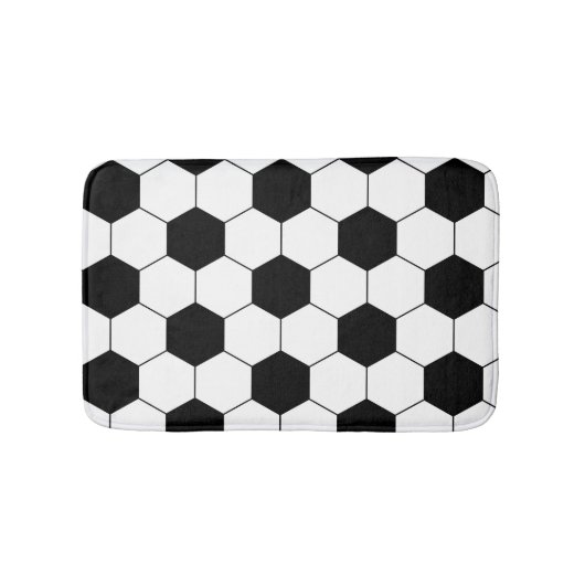 サッカーのフットボールの球の質 バスマット (正面)