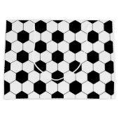 サッカーのフットボールの球の質 ラージペーパーバッグ (正面)