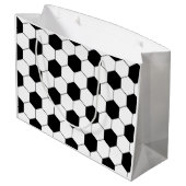 サッカーのフットボールの球の質 ラージペーパーバッグ (裏面アングル)