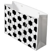 サッカーのフットボールの球の質 ラージペーパーバッグ (正面アングル)