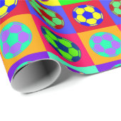 サッカーのフットボールの芸術 ラッピングペーパー (ロールコーナー)