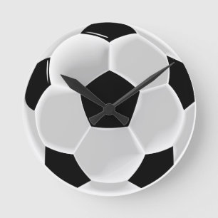 サッカーのフットボールのFutbolの球 ラウンド壁時計