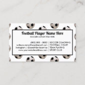 サッカーのフットボールコーチマネージャー 名刺 (裏面)