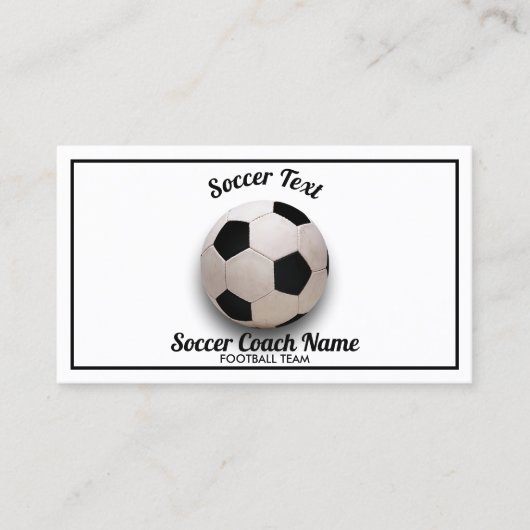 サッカーのフットボールコーチマネージャー 名刺 (正面)