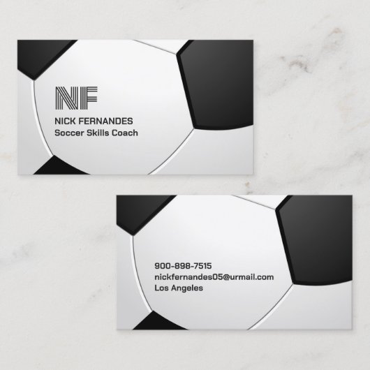 サッカーのフットボール名刺 名刺 (正面/裏面)
