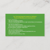 サッカーのフットボール名刺 名刺 (裏面)