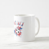 サッカーのフラグランジグ コーヒーマグカップ (正面右)