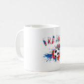 サッカーのフラグランジグ コーヒーマグカップ (正面左)