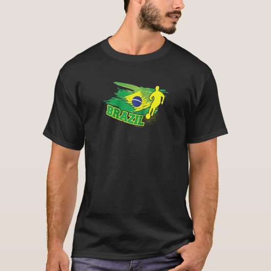 サッカーのブラジル代表チームPla Tシャツ (正面)